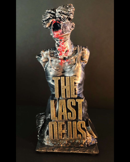 CLICKER bust, Last of Us Statue, TLOU, Fan Art Inspired by The Last of Us, Clicker Figure, Horror, Video Game, TV, Decor, Zombie Fanart