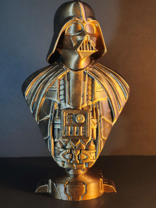 Darth Vader Bust, Vader Statue, Star Wars Fan Art, Starwars Inspired, Sith, Fan, Vader Figure, Metallic Color, Multiple Sizes, Hand Painted